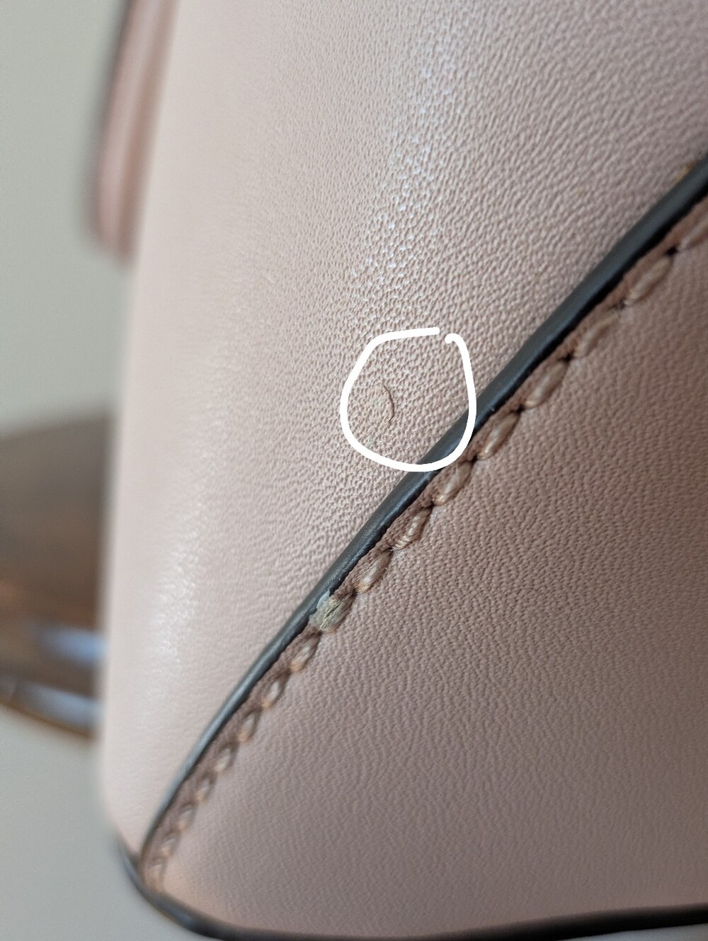 Anne Klein Dome Satchel Handbag Purse Top Handle Bag Pink Footed Stud W/ Pompom - Picture 6 of 16